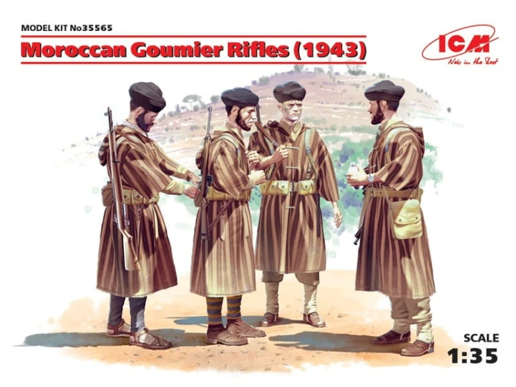 Figurki Marokańscy goumierzy z karabinami 35565 ICM
