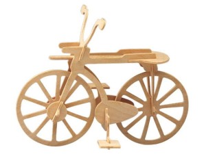 Rower składanka drewniana puzzle 3D