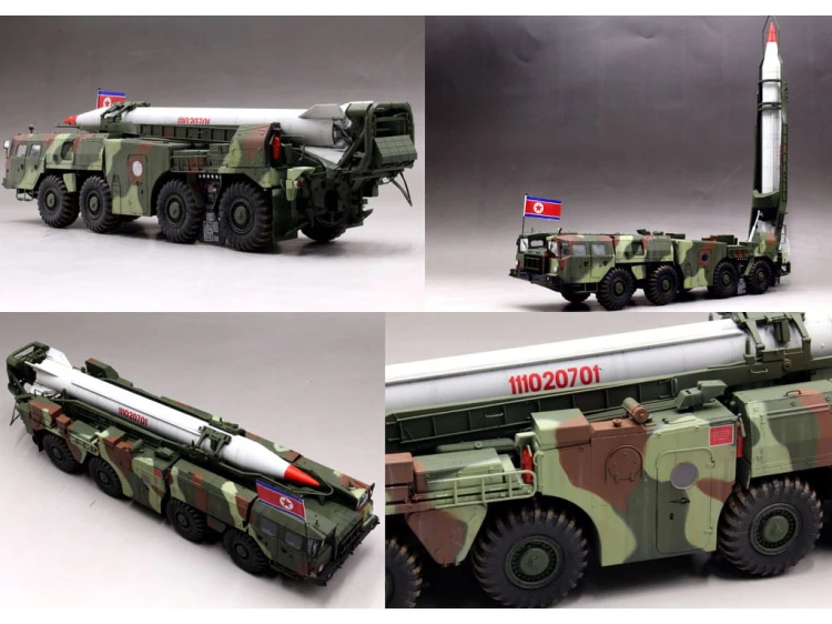 Wyrzutnia rakiet DPRK Hwasong-5 na MAZ-543 01058 Trumpeter