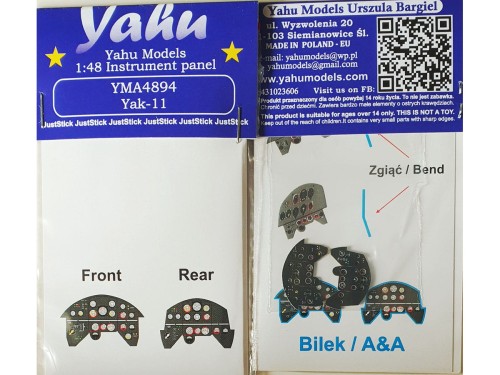 Fototrawiona tablica do Yak-11 YMA4894 Yahu