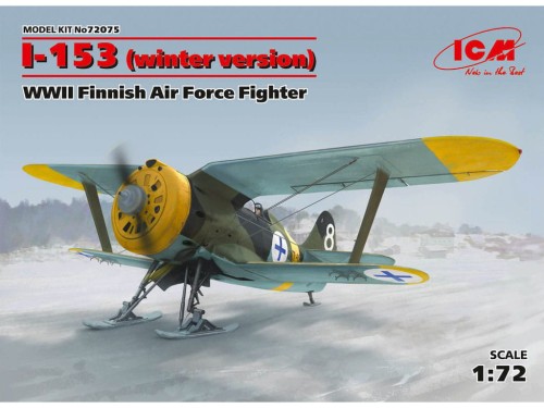 Samolot Polikarpow I-153 Chaika winter 72075 ICM