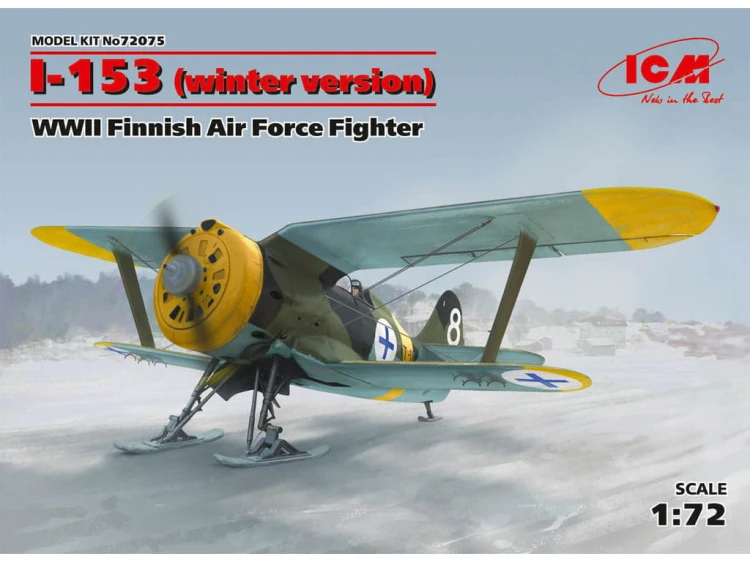 Samolot Polikarpow I-153 Chaika winter 72075 ICM