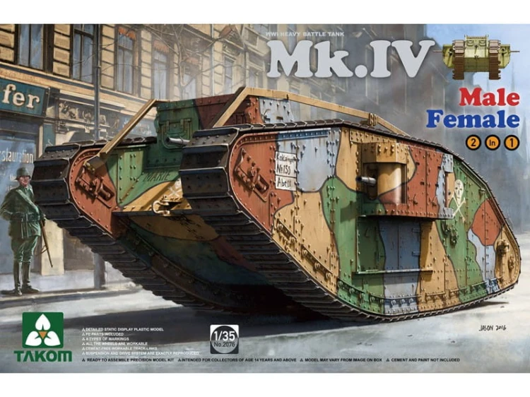 Czołg Mark IV Male Female 2076 Takom